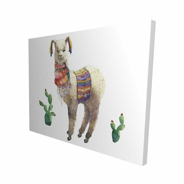 Fondo 16 x 20 in. Lama Parade-Print on Canvas FO2790654